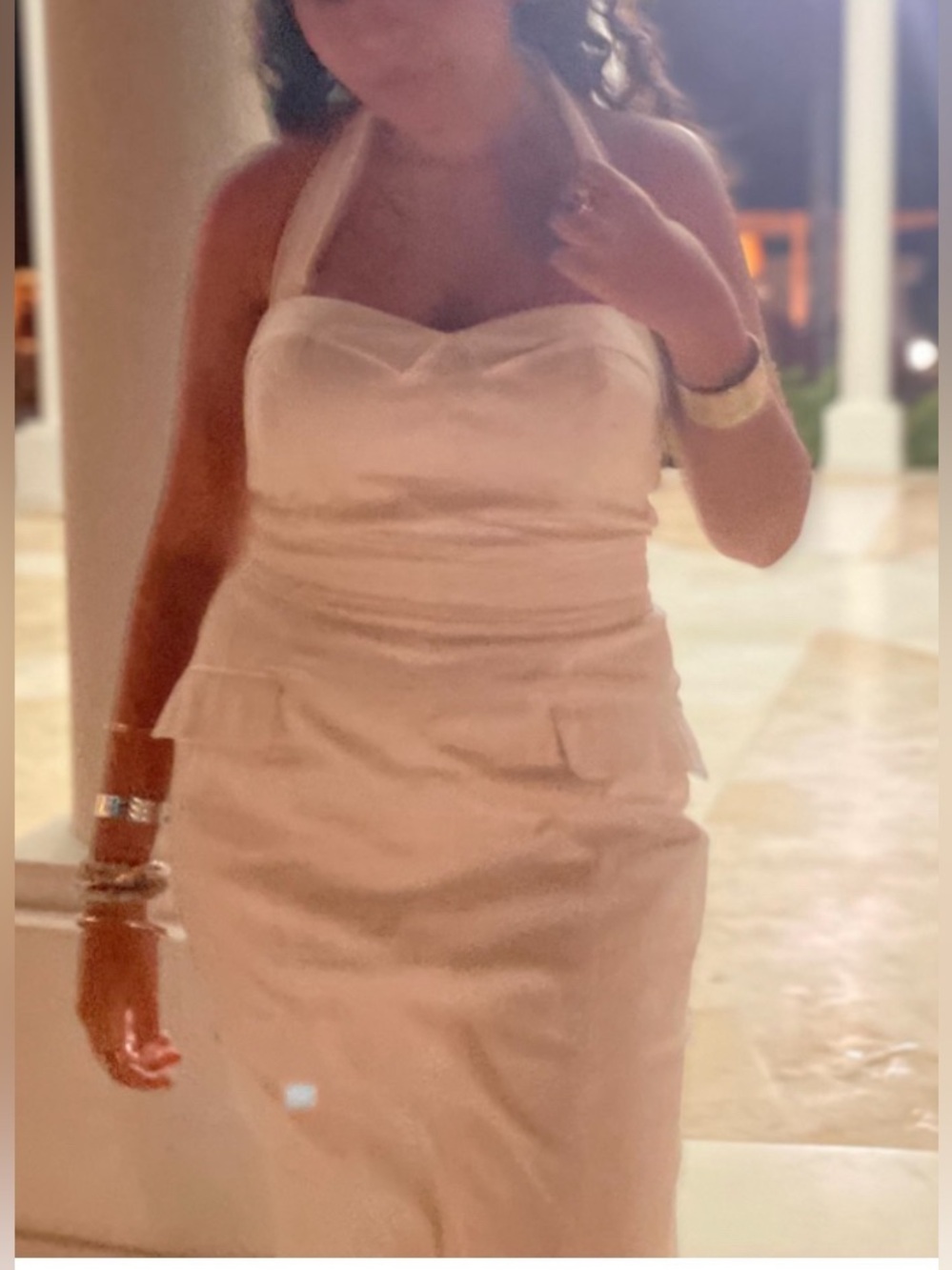 Women’s Halter Sheath Dress in white